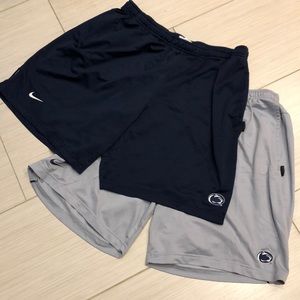 Bundled TWO PAIRS Nike Penn State on-field shorts